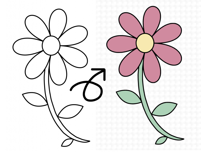 BW to Color SVG example